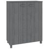 vidaXL Zapatero HAMAR madera maciza pino gris oscuro 85x40x108 cm