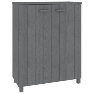 vidaXL Zapatero HAMAR madera maciza pino gris oscuro 85x40x108 cm