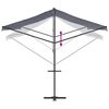 vidaXL Toldo de pie tela y acero azul y blanco 600x300 cm