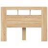 vidaXL Cabecero LED madera ingeniería roble Sonoma 140x18,5x103,5 cm