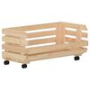vidaXL Carrito para verduras madera maciza de pino 77x30x80 cm