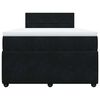 vidaXL Cama box spring con colch&oacute;n terciopelo negro 120x190 cm