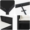 vidaXL Conjunto de Comedor de Jard&iacute;n 5 pcs Negro rat&aacute;n sint&eacute;tico