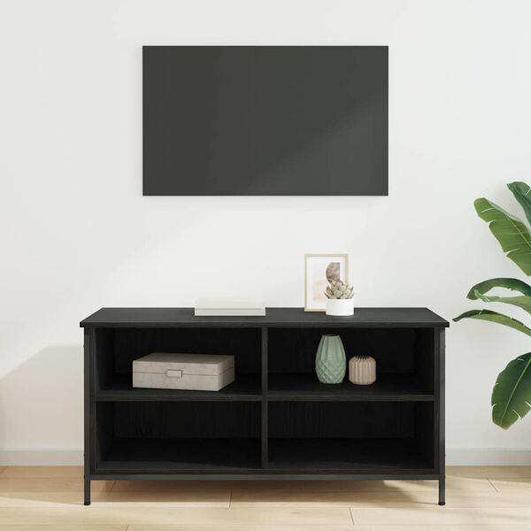 vidaXL Gabinete de TV Roble Negro 100 x 40 x 50 cm