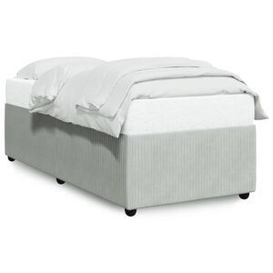 vidaXL Estructura de cama sin colch&oacute;n terciopelo gris claro 100x200 cm