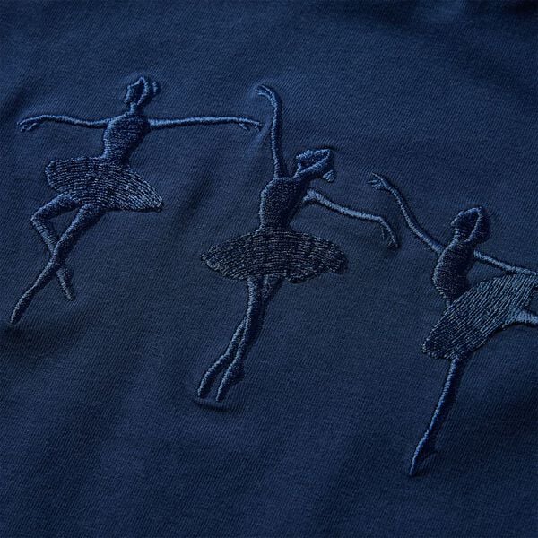 Camiseta infantil de manga larga azul marino 92