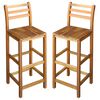 vidaXL Taburetes de cocina 2 unidades madera maciza de acacia