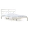vidaXL Estructura de cama de madera maciza de pino blanco 140x200 cm