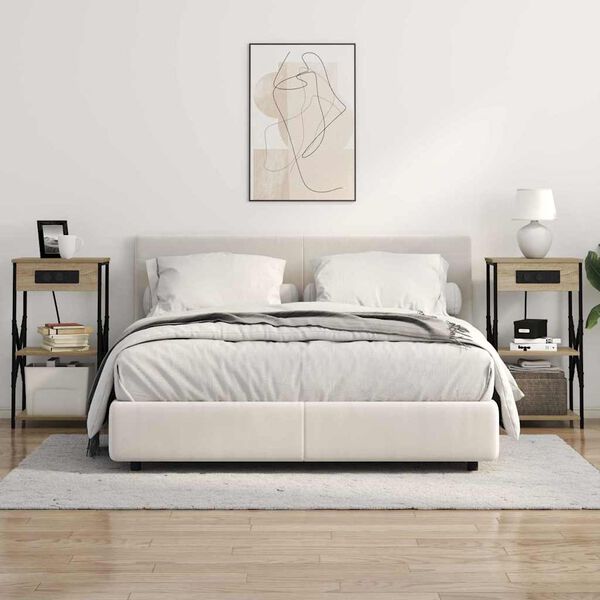 vidaXL Armario de Noche con estante Roble Sonoma 41 x 31 x 76 cm