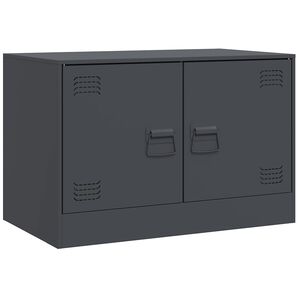 vidaXL Mueble para TV de acero gris antracita 67x39x44 cm