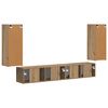 vidaXL Conjunto de mueble de TV 4 pcs Roble artesanal