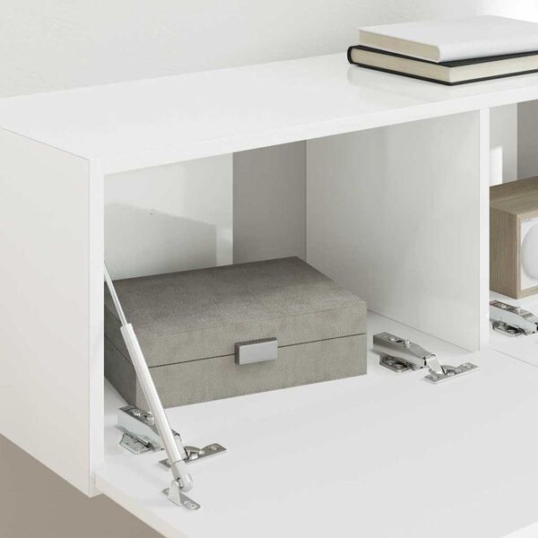 vidaXL Mueble de TV Montado en la Pared 2 pcs Brillante