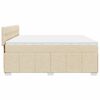 vidaXL Cama box spring con colch&oacute;n tela color crema 200x200 cm