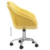 vidaXL Sillas de comedor giratorias 4 unidades tela amarillo