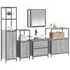 vidaXL Set de muebles de ba&ntilde;o 2 pzas madera contrachapada gris sonoma