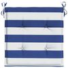 vidaXL Cojines silla jard&iacute;n 2 uds tela a rayas azul y blanco 40x40x4cm