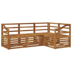 vidaXL Juegos de sof&aacute;s 4 pcs Natural Madera de Acacia S&oacute;lida