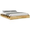 vidaXL Estructura de cama sin colch&oacute;n 150x200 cm madera maciza roble