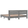 vidaXL Estructura cama madera ingenier&iacute;a metal gris Sonoma 200x200 cm