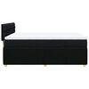 vidaXL Cama box spring con colch&oacute;n tela negro 140x200 cm
