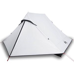 vidaXL Tienda de campa&ntilde;a 2 personas tela opaca impermeable blanco