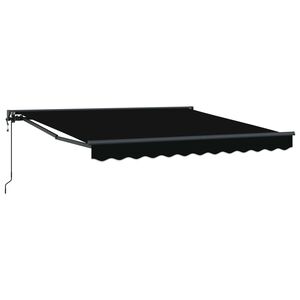 vidaXL Toldo Retr&aacute;ctil Negro 300 x 250 cm Aluminio y Tela