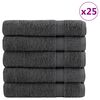 vidaXL Toallas de ba&ntilde;o SOLUND 25 uds antracita 100x150 cm 600 gsm