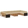 vidaXL Juegos de sof&aacute;s 11 uds. Madera de Acacia S&oacute;lida
