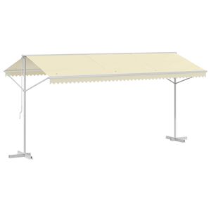 vidaXL Toldo de pie independiente color crema 500x300 cm