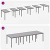 vidaXL Mesa de comedor de jardín Gris claro 300 x 100 x 73 cm