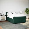 vidaXL Cama box spring con colch&oacute;n terciopelo verde oscuro 160x200 cm