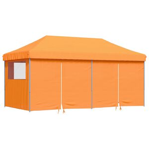 vidaXL Tienda de fiesta plegable Pop-Up 4 paredes laterales naranja