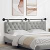 vidaXL Cabecera Colgante Gris Nube 190 x 55 x 7 cm tela