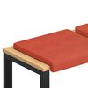 vidaXL Coj&iacute;n de banco 4 uds. pana Rojo Naranja Profundidad 35 cm