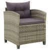 vidaXL Sill&oacute;n de jard&iacute;n con cojines rat&aacute;n sint&eacute;tico gris