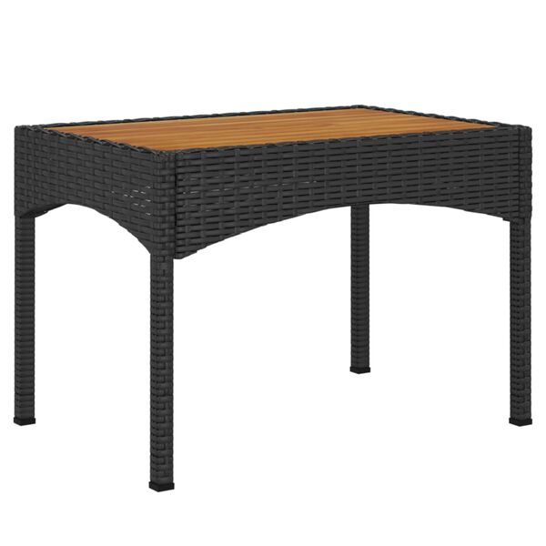 vidaXL Set de muebles de jardín 3 pzas y cojines ratán sintético negro