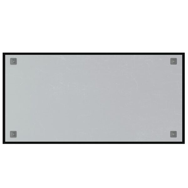vidaXL Pizarra magnética de pared vidrio templado negro 100x50 cm