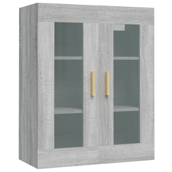 vidaXL Armario de pared colgante gris Sonoma 69,5x34x90 cm