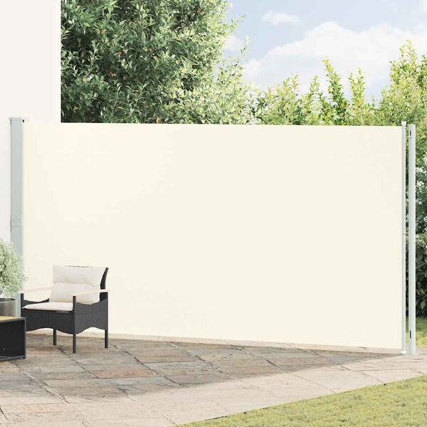 vidaXL Toldo lateral retr&aacute;ctil para patio crema 200x600 cm