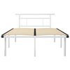 vidaXL Estructura de cama sin colch&oacute;n metal blanco 120x200 cm