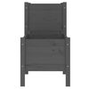 vidaXL Jardinera de madera maciza de pino gris 245,5x44x75 cm