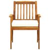 vidaXL Set comedor de jardín 5 pzas y cojines madera maciza de acacia