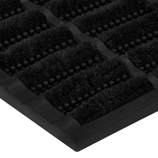 vidaXL Felpudo rectangular de goma y fibra de coco 40x60 cm