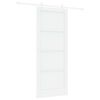 vidaXL Puerta Corredera 86 x 211 cm Madera de ingenier&iacute;a Blanco