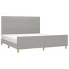 vidaXL Cama sin colch&oacute;n tela gris claro 180x200 cm