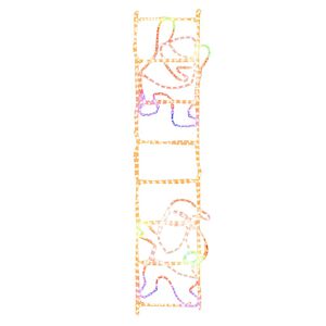 vidaXL Figura plegable de Pap&aacute; Noel en escalera con 552 LEDs 50x200 cm