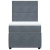 vidaXL Cama box spring con colchón terciopelo gris oscuro 90x200 cm