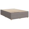 vidaXL Cama box spring con colch&oacute;n tela gris taupe 160x200 cm