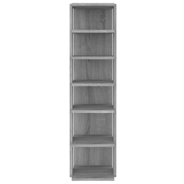 vidaXL Zapateros 2 uds madera contrachapada gris Sonoma 27,5x27x102 cm