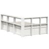 vidaXL Cama con estanter&iacute;a sin colch&oacute;n madera maciza blanca 135x190 cm